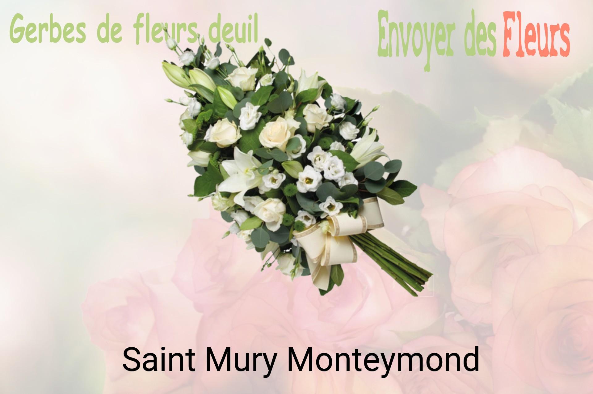 Gerbe de fleurs de deuil livrée à Saint-Mury-Monteymond